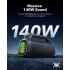 Anker Soundcore Boom 2 Plus Portable Speaker, 140W, 2+2 Channel, BassUp 2.0, 20H Playtime, Fast Charge, IPX7 Waterproof, RGB Lights, Power Bank, Bluetooth 5.3, Outdoor Speakers, Camping, Beach - Black